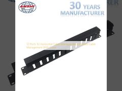 12-портовый горизонтальный кабельный организатор 1U, черный, 19-дюймовый, для управления кабелями, с крышкой