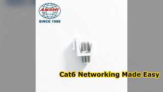 Простая установка разъема Cat6 Keystone Jack без инструментов