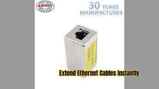 Удлинение кабелей Ethernet с помощью экранированных металлических соединителей RJ45