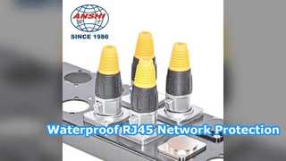 Водонепроницаемый двухпортовый экранированный разъем Ethernet RJ45