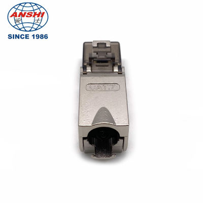 ANSHI RJ45 CAT7 FTP Unshielded STP Shield Modular Plug Grey RJ45 Tolless Shielded Connector
