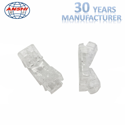 Four Pair Inline IDC Terminal Block Transparent Lock Joint High Impact Material