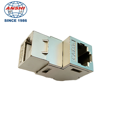 CAT5E CAT6 CAT6A через стыковку Keystone Jack Wall Panel Mount Connector 90 градусов цинкового сплава через модульную панель
