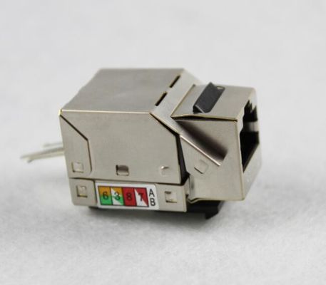 Разъем RJ45 Keystone CAT5E CAT6 CAT6A Экранированный разъем Keystone в металлическом цвете