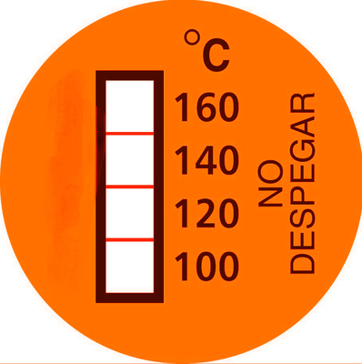 Рестораны Необратимые температурно-чувствительные этикетки 100-160°C для применения при высоких температурах