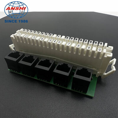 10 Pairs LSA-PLUS Disconnection Module, Switching Module,  5x8 position RJ45