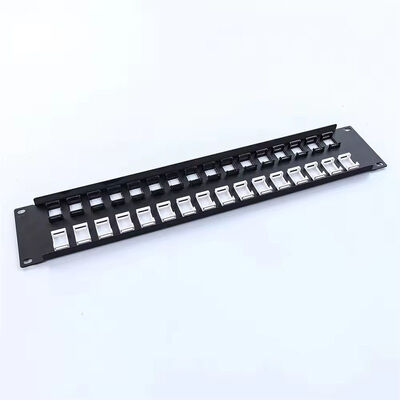 19 дюймовый 32 порта пустой STP FTP защищенный RJ45 патч панель CAT5E CAT6 Rack Mount Сетевой распределительный панель
