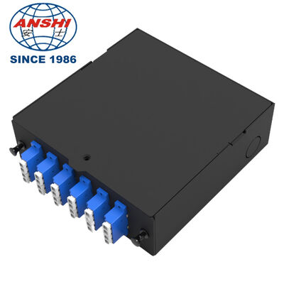 Mini ODF ODB Box 24-Core 4-Port Fiber Optic Terminal Box Промышленный 35mm DIN-150 Rail FTTH FTTX SC оптический кабельный ящик