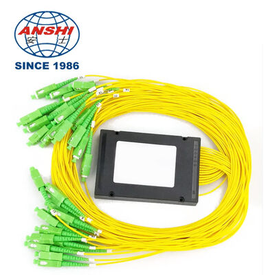 SC APC Connector ABS BOX Type 1x32 Fiber Optic PLC Splitter High Quality Cable Type Optical PLC Splitter